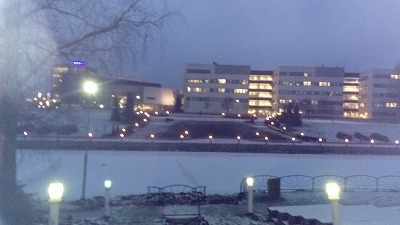 朝の雪景色
