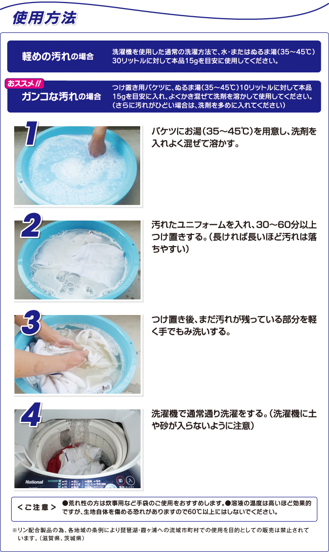 洗剤　レギュラー　使用方法