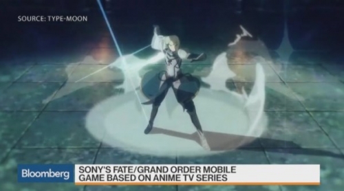 アメリカの経済ニュースで「ソニーは日本でポケモンGOに匹敵する大ヒット作品を持っている、そのモバイルゲームは『Fate / Grand Order』」と紹介される