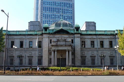 0198：日本銀行大阪支店 旧館正面外観を市役所側から