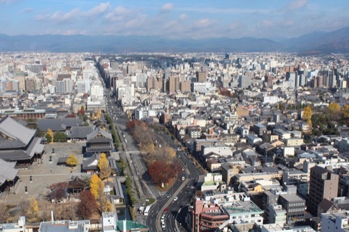 0212：京都タワー 展望から京都市街地を望む