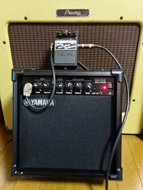 ヤマハ YAMAHA ギターアンプ GA15II ドライブ&クリーンの2チャンネル仕様 練習用に最適な小型アンプ Aux in機能を使ってセ
