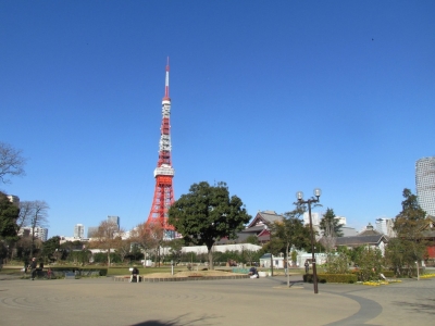 芝公園から東京タワー