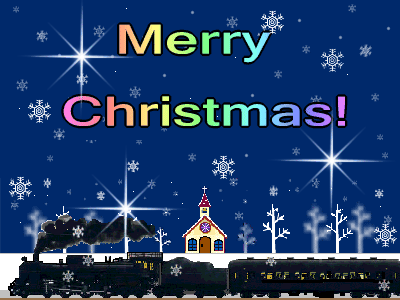 クリスマスカード鉄道