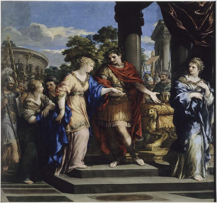 ピエトロ・ダ・コルトーナ 『クレオパトラをエジプト女王へ据えるカエサル』1637年