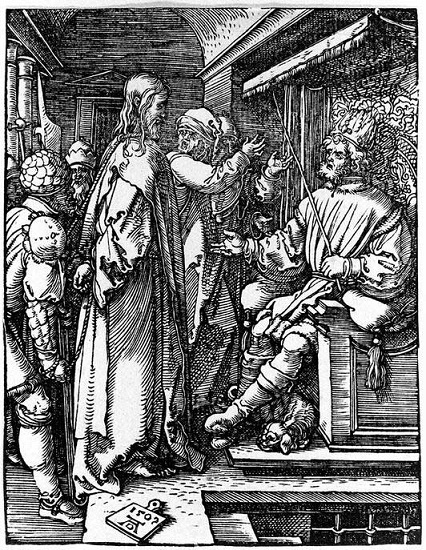 アルブレヒト・デューラー　『ヘロデ・アンティパスとイエス』1509年