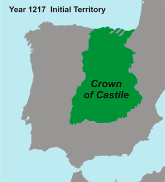カスティーリャ王国の版図の変遷